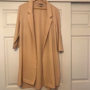 FOREVER 21 Pink Duster Coat SZ L